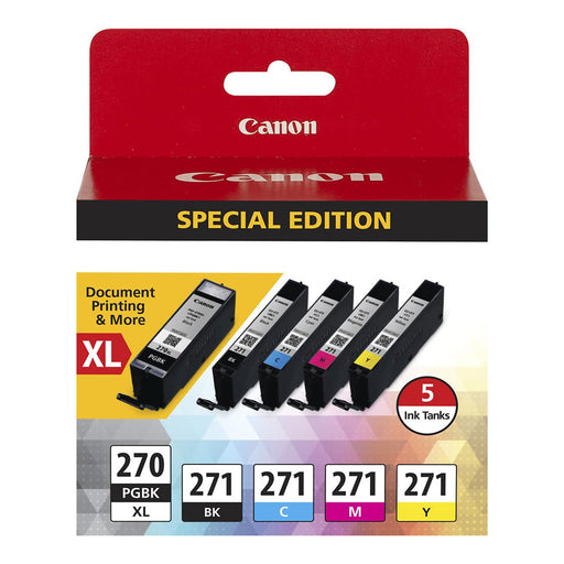 Canon Canon PGI-270 XL / CLI-271 Black/Cyan/Magenta/Yellow Original OEM Ink Cartridge Multi-Pack, 5-pack