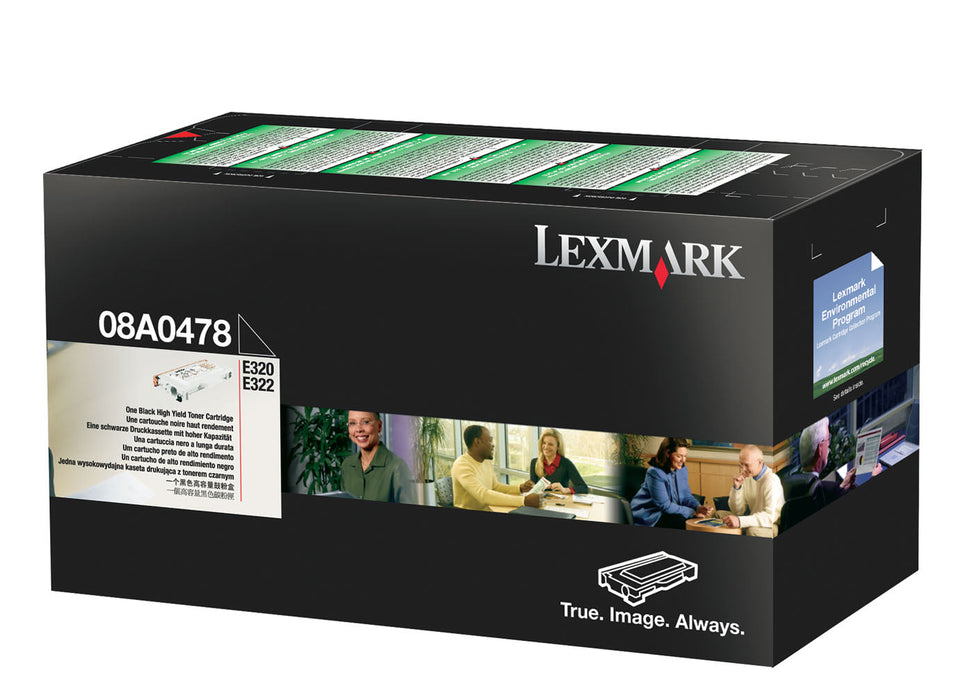 Lexmark 08A0478 Black High Yield Return Program Toner Cartridge