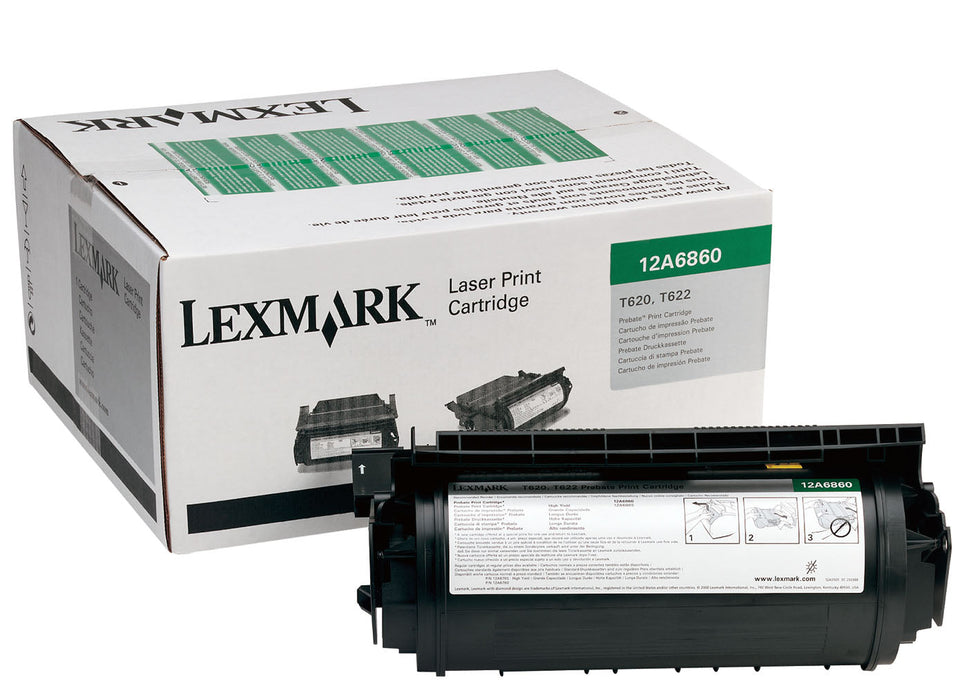 Lexmark 12A6860 Black Return Program Toner Cartridge
