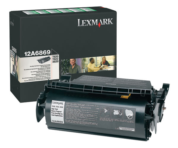 Lexmark 12A6869 Black High Yield Return Program Toner Cartridge