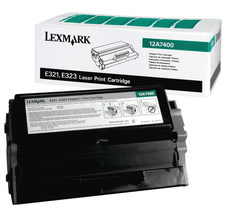 Lexmark 12A7400 Black Return Program Toner Cartridge