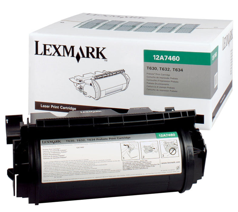 Lexmark 12A7460 Black Return Program Toner Cartridge