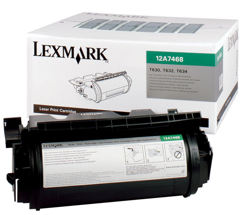 Lexmark 12A7468 Black High Yield Return Program Toner Cartridge