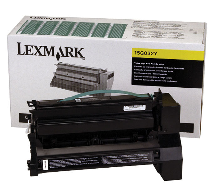 Lexmark 15G032Y Yellow High Yield Toner Cartridge