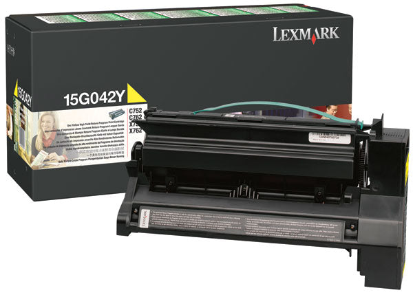 Lexmark 15G042Y Yellow High Yield Return Program Toner Cartridge