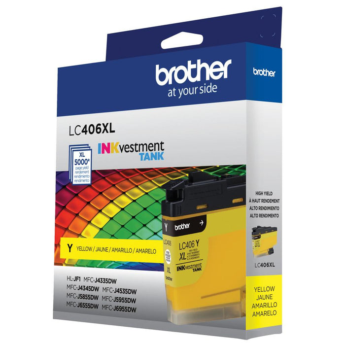 Brother LC406XLY High-Yield Yellow INKvestment Tank Ink Cartridge