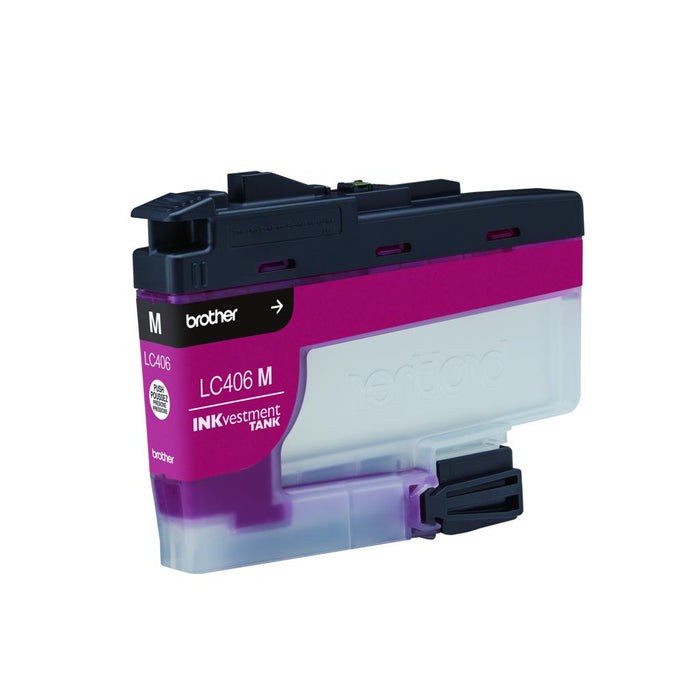 Brother LC406MS Standard-Yield Magenta INKvestment Tank Ink Cartridge — 1,500 Pages