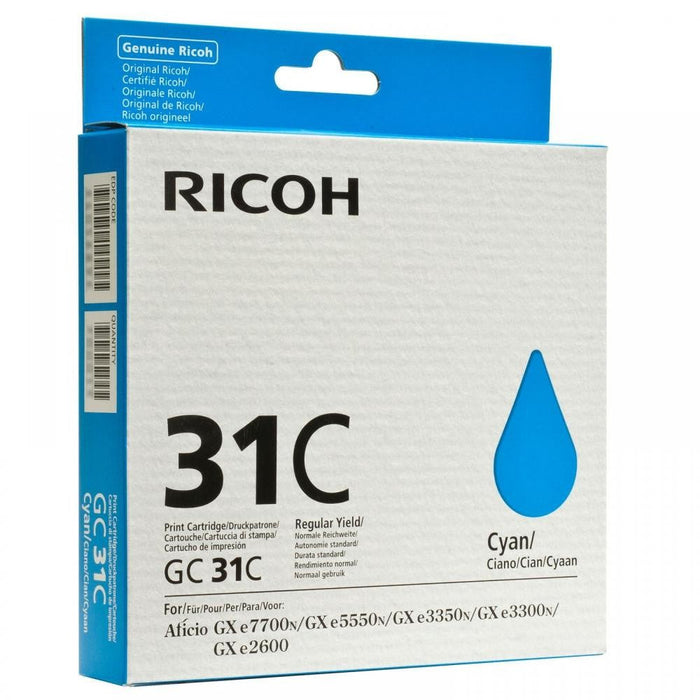 Ricoh 405689 Cyan Ink Cartridge