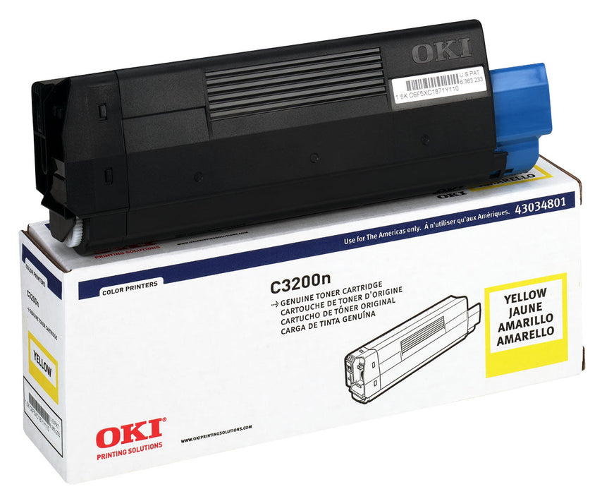 OKI 43034801 Yellow Toner Cartridge