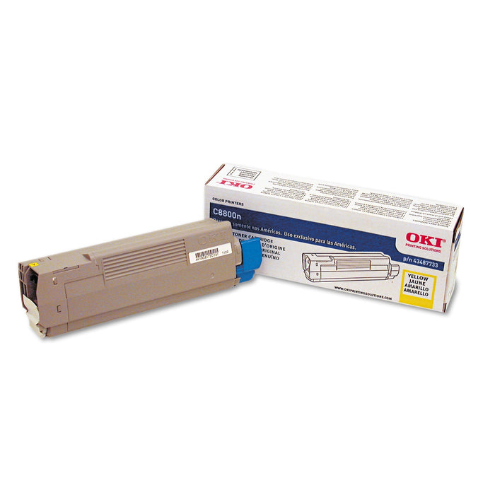 OKI 43487733 Yellow Toner Cartridge