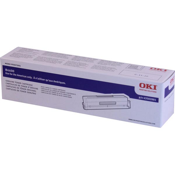 OKI 43502001 Black High Yield Toner Cartridge