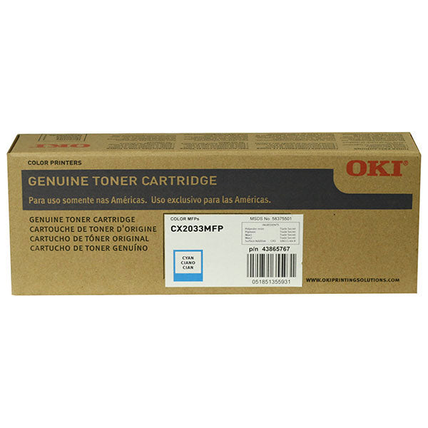 OKI 43865767 Cyan Toner Cartridge