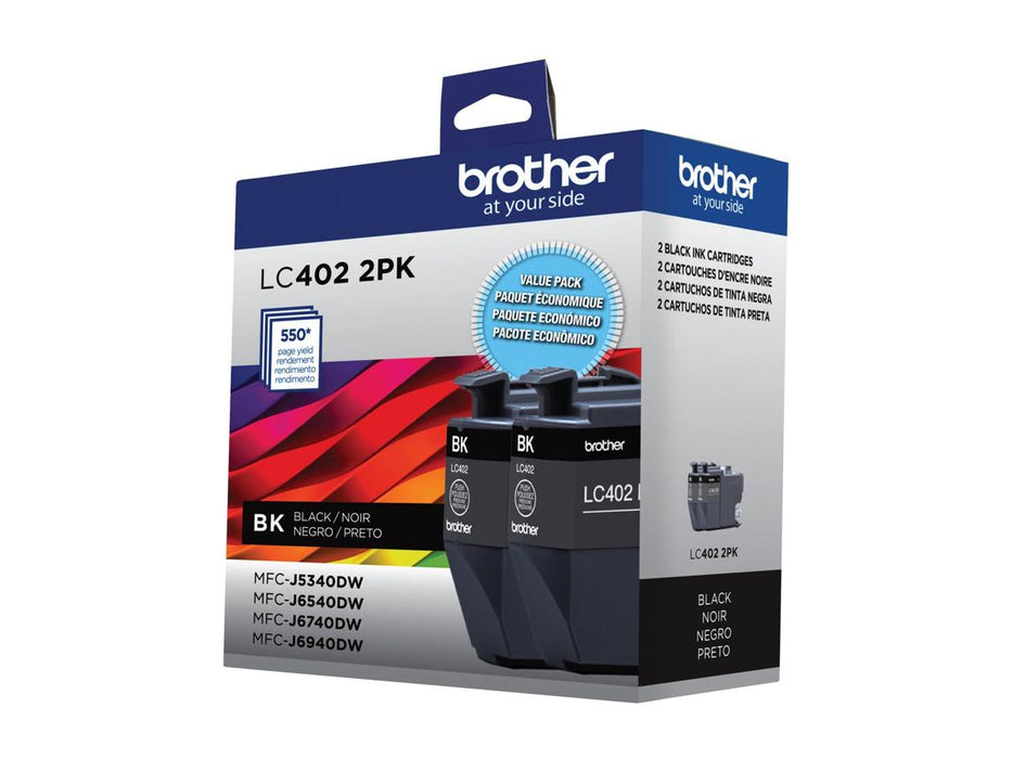 Brother LC4022PKS Black Standard-Yield INKvestment Tank Ink Cartridges 2-Pack