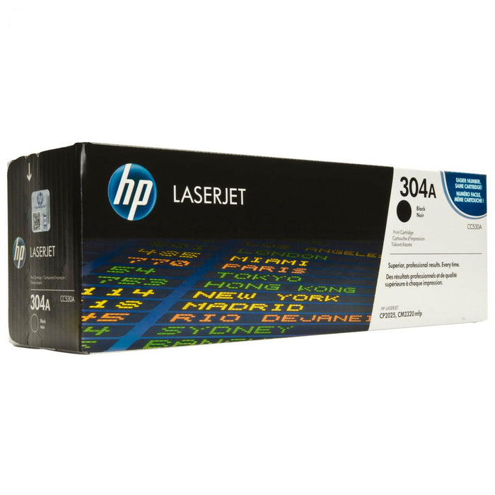 HP 304A CC530A Black Standard Yield Original LaserJet Toner Cartridge – 3,500 Pages