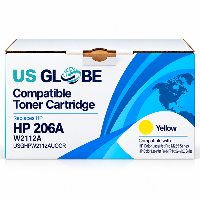 US Globe HP 206 (USGHPW2112AUOCR) Yellow Compatible Non-OEM Toner Cartridge