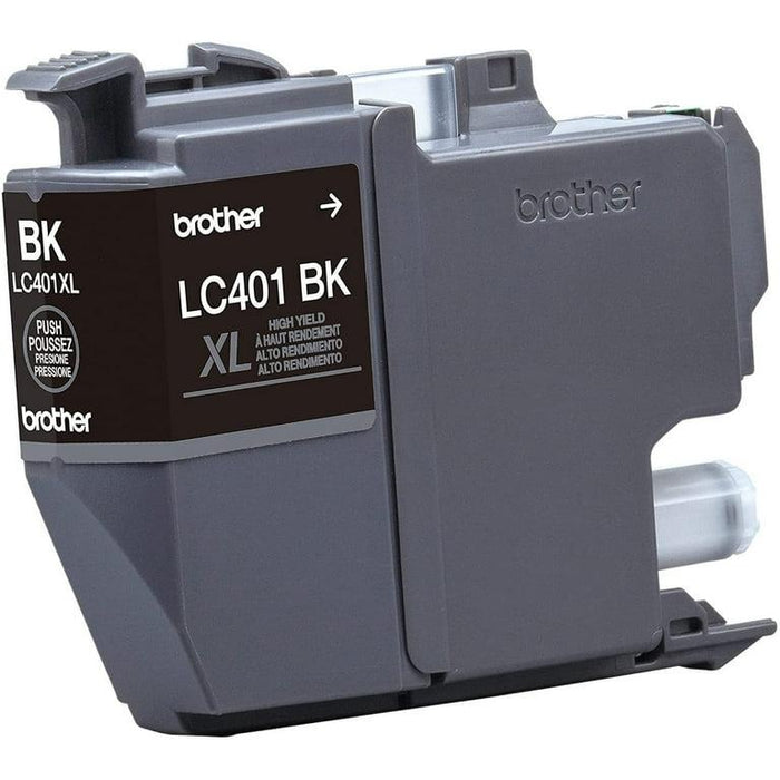 Brother LC401XL LC401XLBKS Black High Yield Original Ink Cartridge – 500 Pages