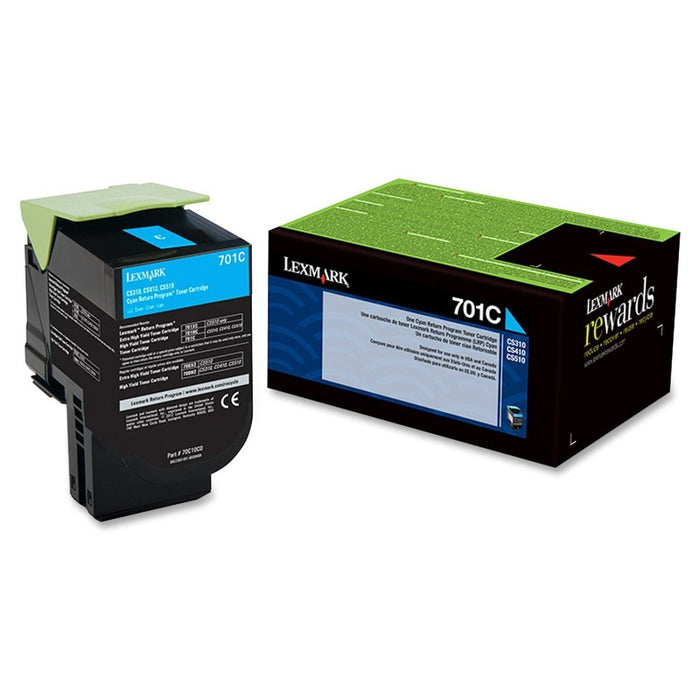 Lexmark 70C10C0 Cyan Return Program Toner Cartridge