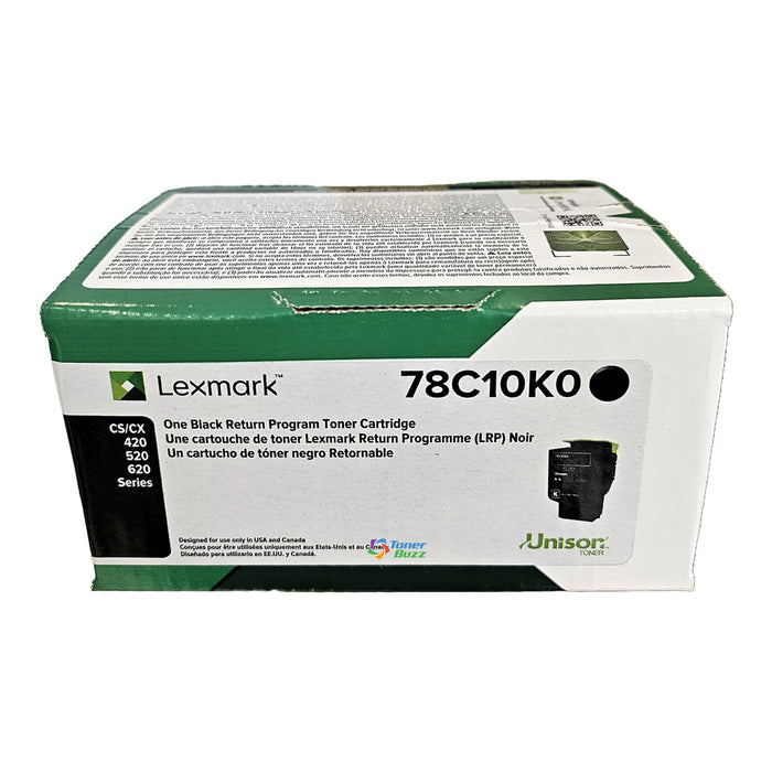 Lexmark 78C10K0 Black Standard Yield Original OEM Toner Cartridge
