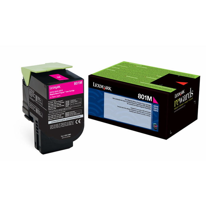 Lexmark 80C10M0 Magenta Return Program Toner Cartridge