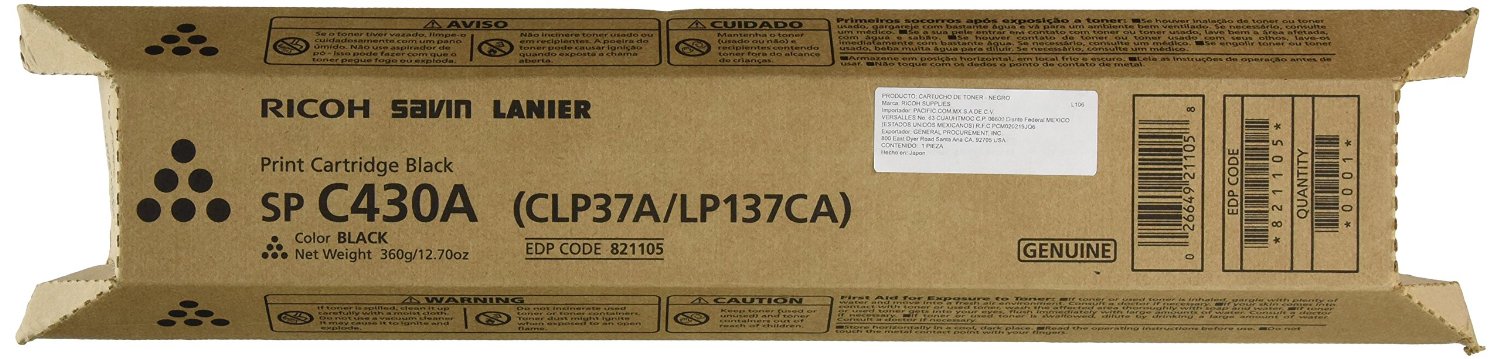 Ricoh 821105 Black Toner Cartridge