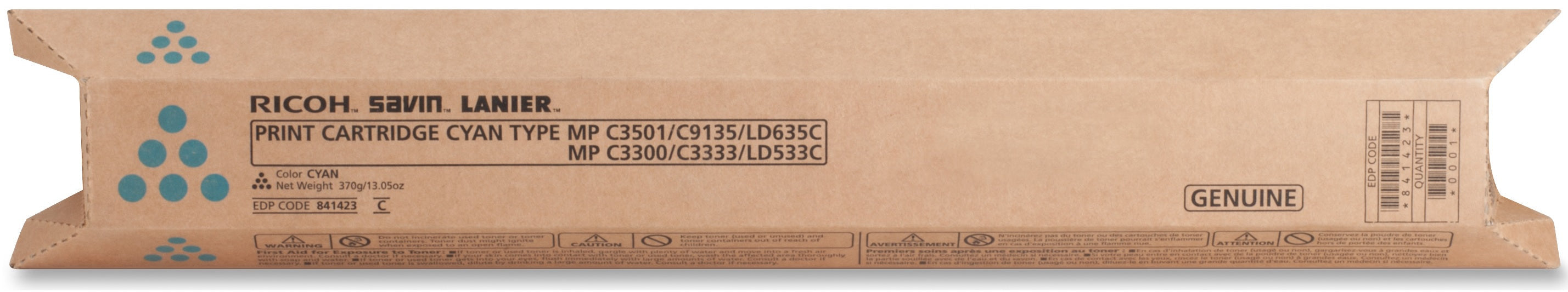 Ricoh 841423 Cyan Toner Cartridge