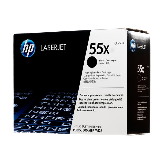 HP 55X CE255X Black High Yield Original LaserJet Toner Cartridge – 12,500 Pages