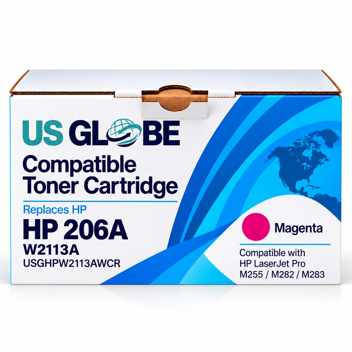 US Globe HP 206 (USGHPW2113AWCR) Magenta Compatible Non-OEM Toner Cartridge