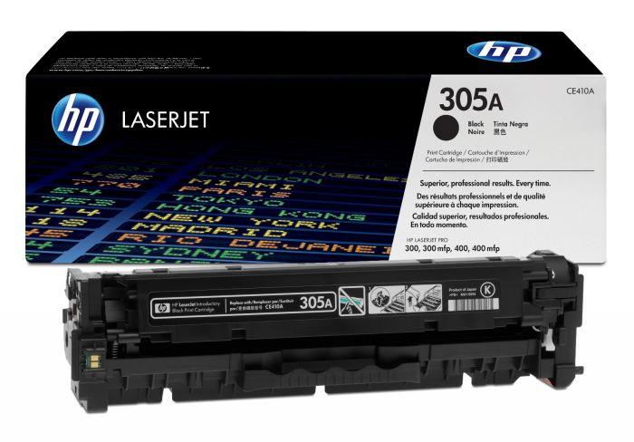 HP 305A CE410A Black Standard Yield Original LaserJet Toner Cartridge – 2,090 Pages