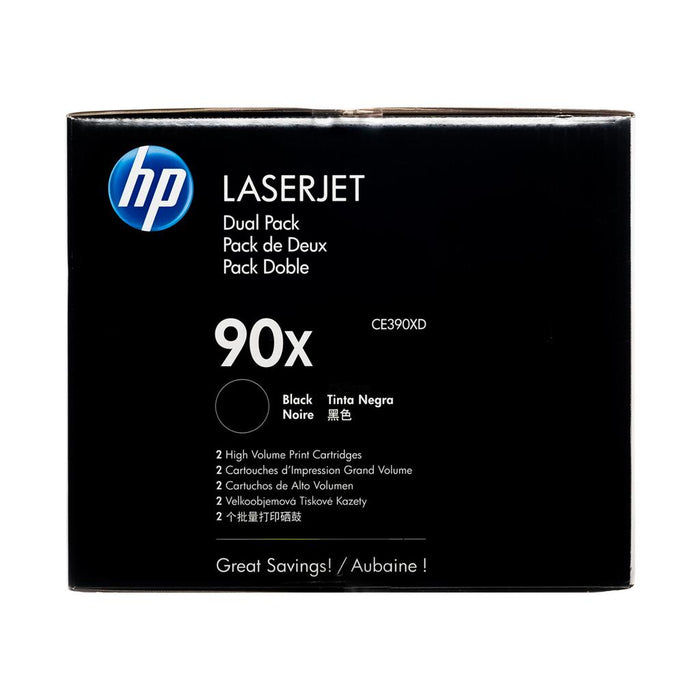 HP 90X CE390XD Black High Yield Original LaserJet Toner Cartridge – 2-Pack – 48,000 Pages