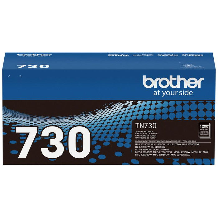 Brother TN-730 Black Standard Yield Original Laser Toner Cartridge – 1,200 Pages