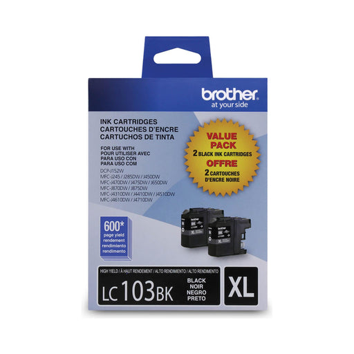 Brother LC1032PKS Black High Yield Ink Cartridge 2-Pack