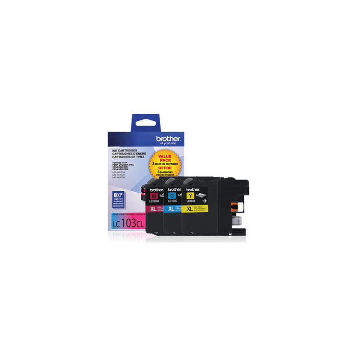 Brother LC1033PKS Cyan Magenta Yellow High Yield Ink Cartridge 3-Pack