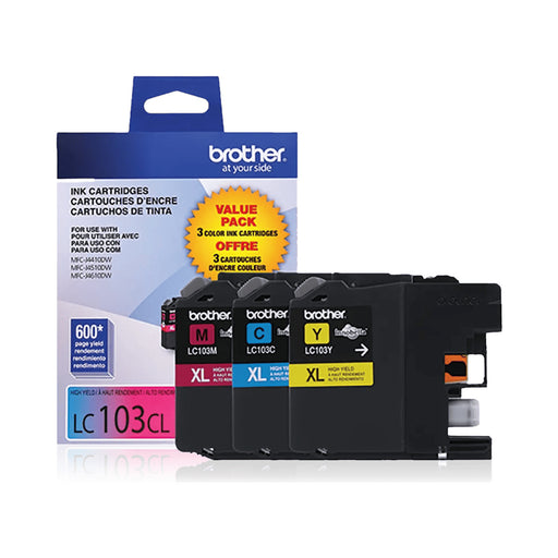 Brother LC1033PKS Cyan Magenta Yellow High Yield Ink Cartridge 3-Pack