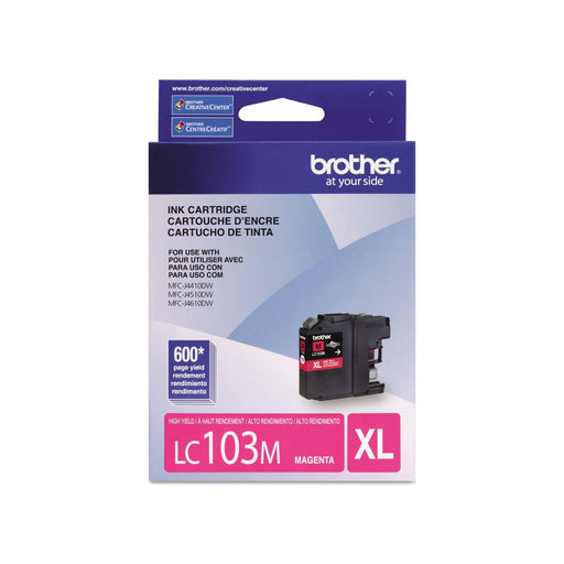 Brother LC103M physical magenta ink cartridge package view