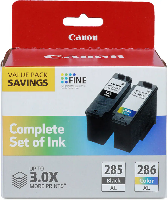 Canon PG-285 XL / CL-286 XL High-Yield Ink Cartridges 2-Pack — Black & Color
