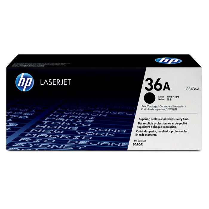 HP 36A CB436A Black Standard Yield Original LaserJet Toner Cartridge – 2,000 Pages