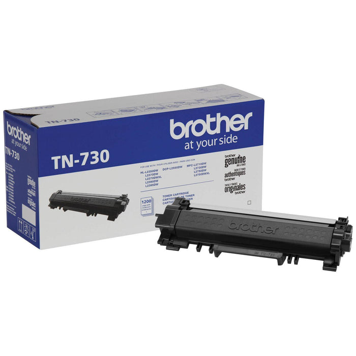Brother TN-730 Black Standard Yield Original Laser Toner Cartridge – 1,200 Pages