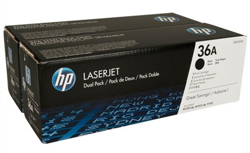 HP 36A CB436AD Black Standard Yield Original LaserJet Toner Cartridge – 2-Pack – 4,000 Pages