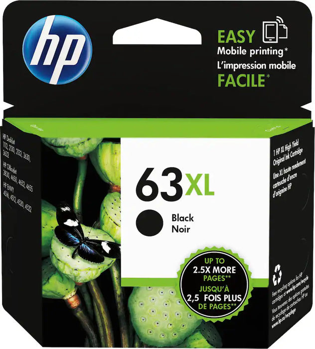 HP 63XL F6U64AN Black High Yield Original Ink Cartridge