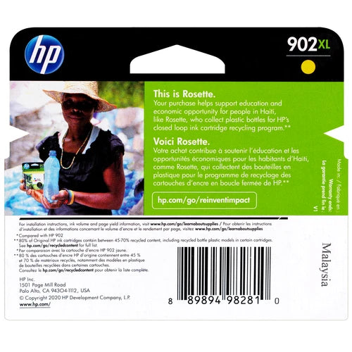 HP 902XL T6M10AN Yellow High-Yield Original Ink Cartridge - 750 pages (ISO/IEC 24711)