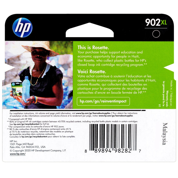 HP 902XL T6M14AN Black High-Yield Original Ink Cartridge - 750 pages (ISO/IEC 24711)