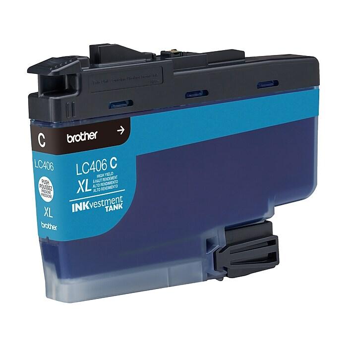 Brother LC406XLCS High-Yield Cyan INKvestment Tank Ink Cartridge — 5,000 Pages
