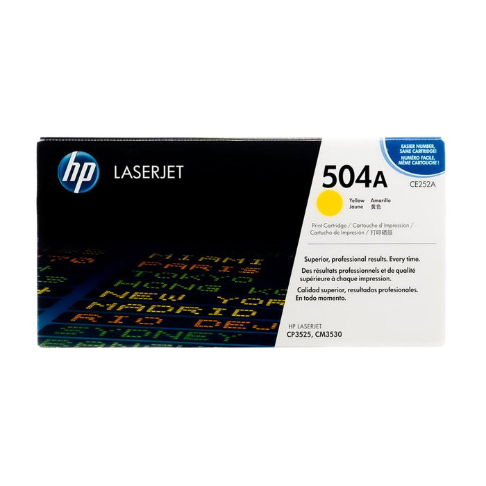 HP 504A Yellow Original LaserJet Toner Cartridge — CE252A