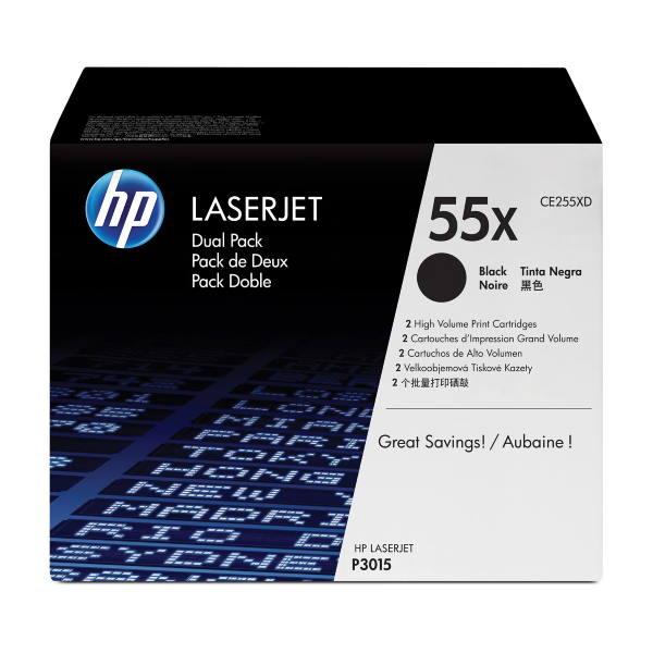HP 55X CE255XD Black High Yield Original LaserJet Toner Cartridge – 2-Pack – 25,000 Pages