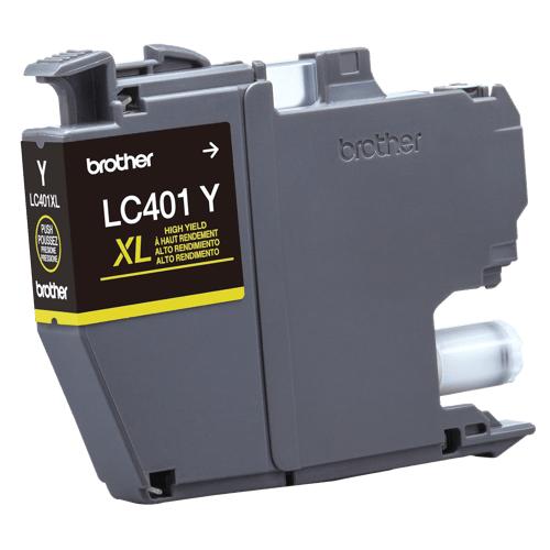 Brother LC401XL LC401XLYS Yellow High Yield Original Ink Cartridge – 500 Pages