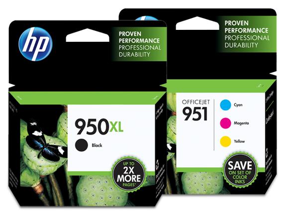 HP 950XL 951 C2P01FN Black Cyan Magenta Yellow High Yield Ink Cartridge Combo Pack