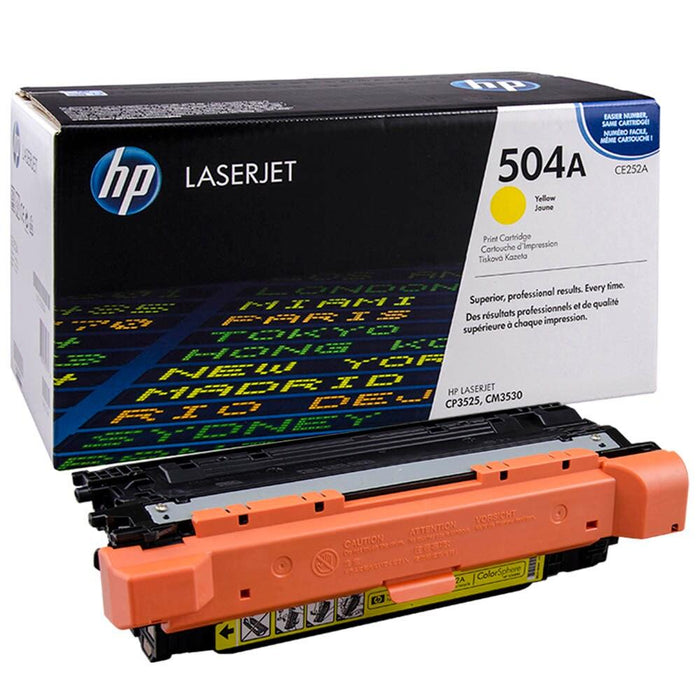 HP 504A Yellow Original LaserJet Toner Cartridge — CE252A