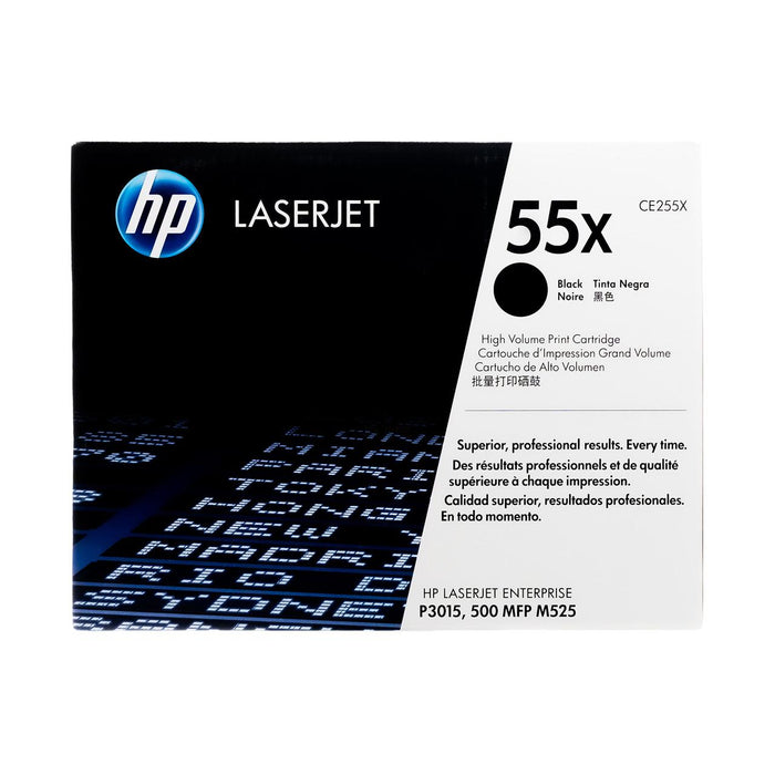 HP 55X CE255X Black High Yield Original LaserJet Toner Cartridge – 12,500 Pages