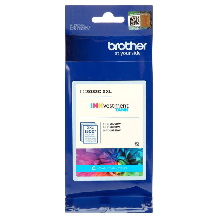 Brother LC3033C Cyan Super High-Yield INKvestment Tank Original Ink Cartridge