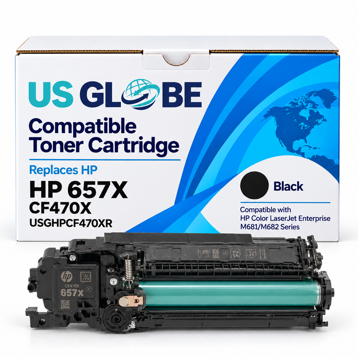 US Globe USGHPCF470XR Black High-Yield Remanufactured Compatible Non-OEM Toner Cartridge